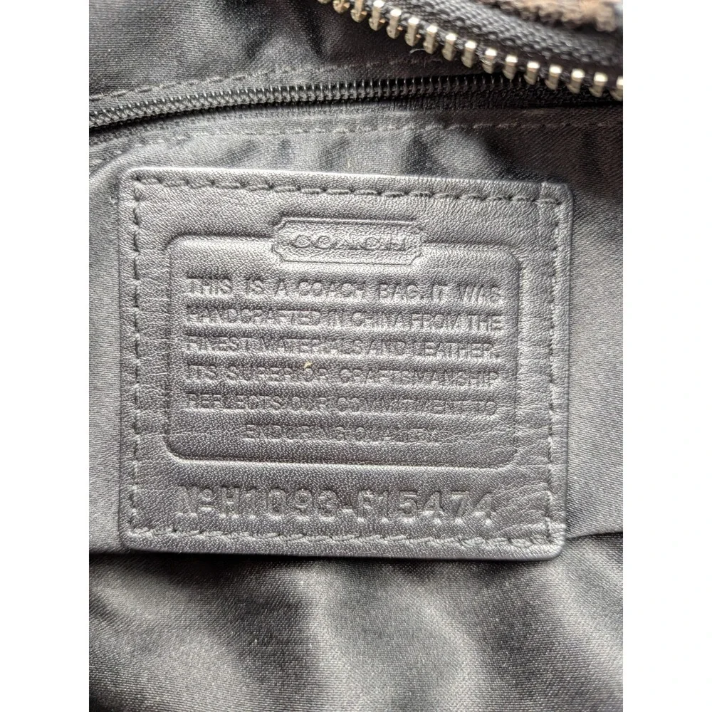 Coach Ashley Satchel Bag Chocolate Brown Patchwork Snaphead Shoulder‎ Bag F15474